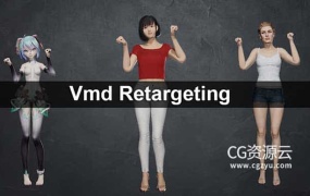 Blender插件-模型动作重新定位插件 Vmd Retargeting V1.24.2