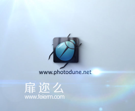 AE模板三维Logo描边挤压标志演绎优雅明亮动画片头