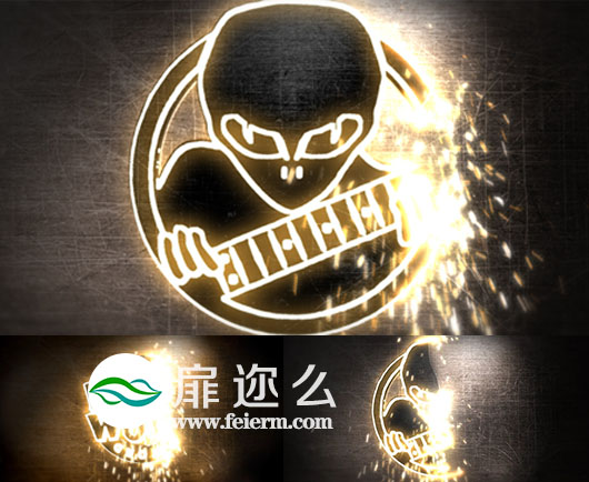 AE模板LOGO动画工业工厂公司激光焊接钢铁宣传片头
