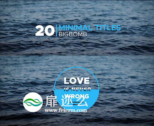 AE模板4K分辨率20组简洁文字标题动画