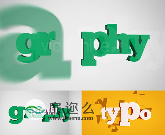 AE模板创意标题文字动画多彩时尚文字排版