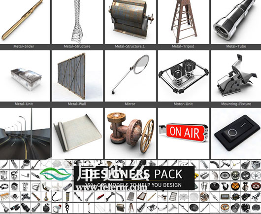 c4d模型包：260组实用C4D工具包合辑