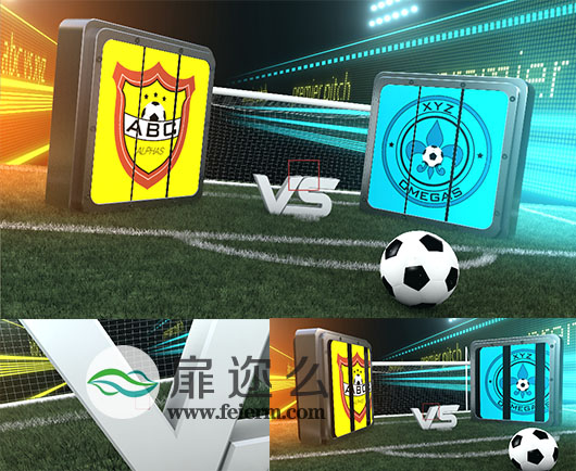 C4D教程：C4D与AE制作足球体育运动电视包装动画视频教程