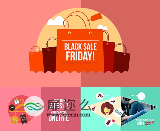 AE模板MG动画网上购物商品促销广告产品推广电子商务