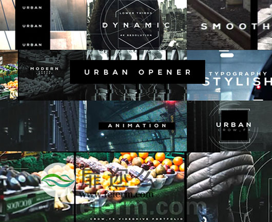 AE模板街道城市画面节奏动感剪辑宣传片
