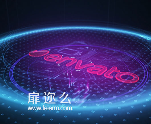 AE模板Logo演绎科技感冲击波热浪特效标志片头动画