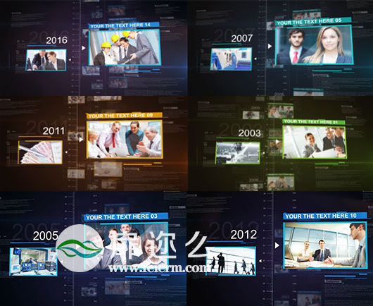 AE模板技时间线展示公司项目企业发展历程科
