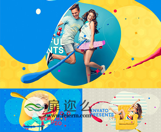 AE模板电视栏目广告包装液体运动图形产品促销动画