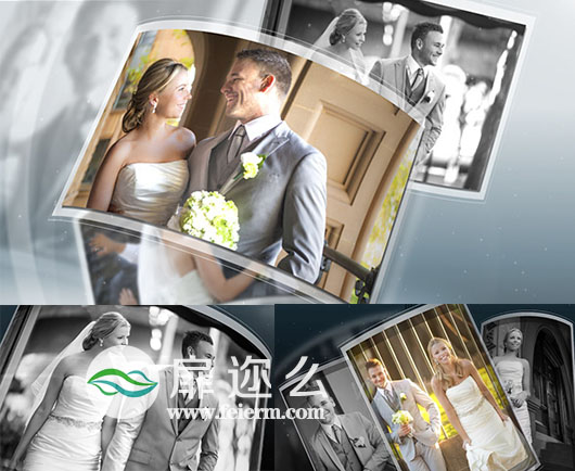 AE模板3D婚礼家庭生日专辑纪念日图片相册照片幻灯片