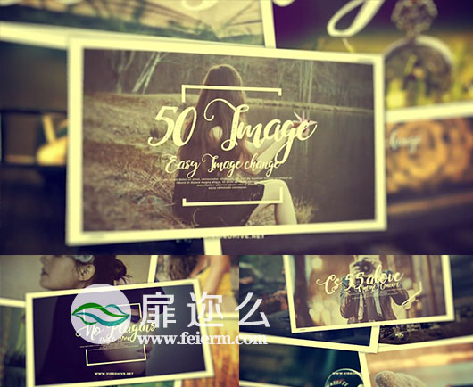 AE模板唯美相册回忆照片幻灯片视频动画