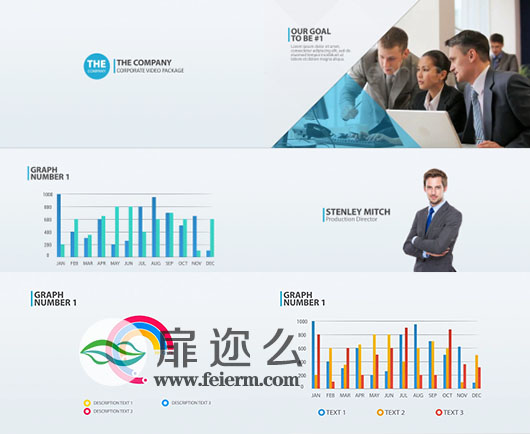 AE模板企业公司宣传片品牌介绍信息图表展示动画