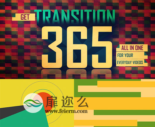 AE模板365种MG图形动画过渡转场效果