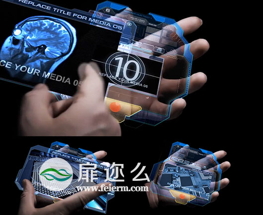 AE模板手拿科技屏幕广告宣传幻灯片促销活动动画