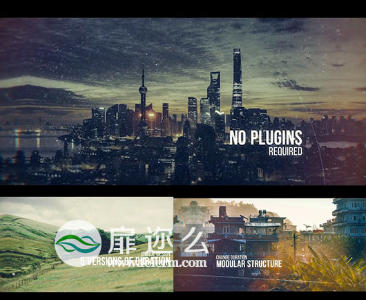 AE模板视差显示史诗级电影幻灯片视频动画