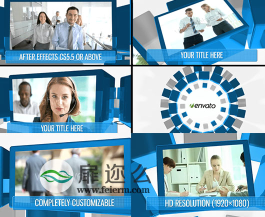 AE模板立方体企业公司商务宣传视频动画