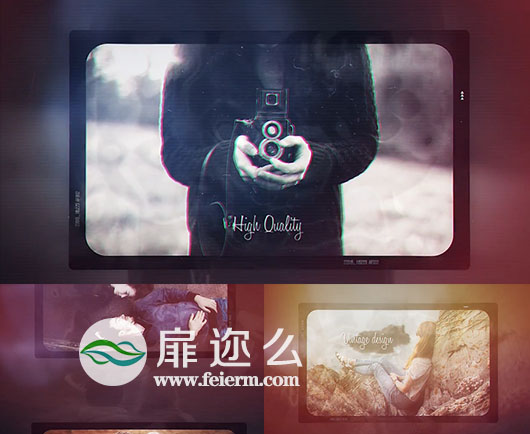 AE模板温馨唯美生日祝福婚礼情人节家庭旅游电子相册