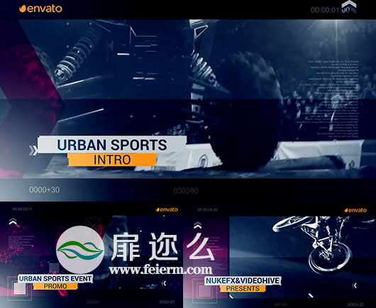AE模板极限运动城市体育宣传片特效动画