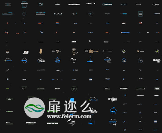 AE模板130组MG创意字幕设计标题文字排版动画