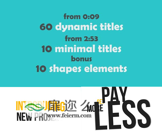 AE模板70种文字排版标题动画包