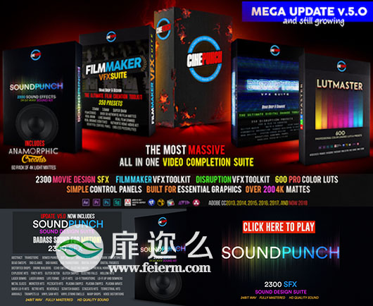 视频特效调色素材预设套装包 5.0 CINEPUNCH Master Suite
