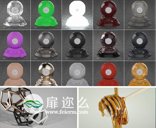 C4D Octane渲染器4K分辨率纹理金属木纹矿物塑料材质预设包