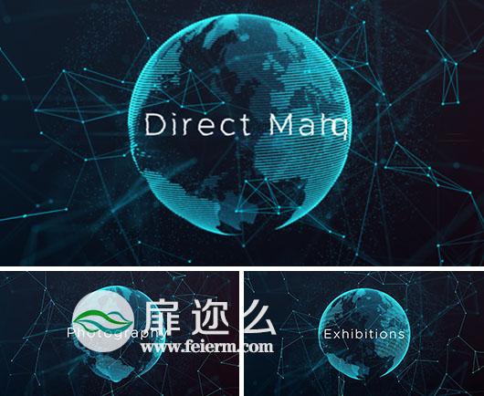 AE模板科技感粒子地球互联网企业公司宣传动画