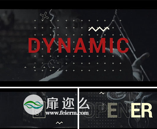 AE模板时尚动感文本标题动画夜店DJ动感特效