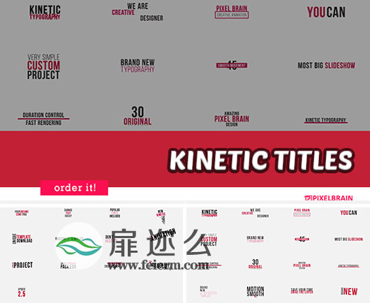 AE模板45个标题文本简约创意排版动画