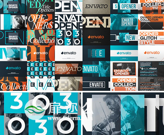 AE模板时尚动感文字动态片头动画