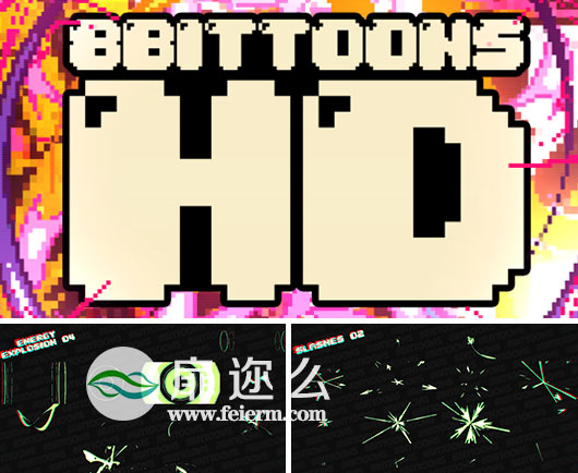 8Bit风格手绘经典视频游戏街机冒险像素卡通视频动画