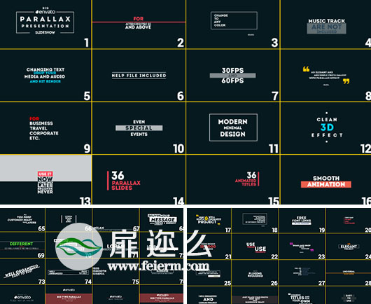 AE模板80组实用文字标题动画效果