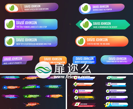 AE模板100组电视栏目包装人名字幕条文字排版动画