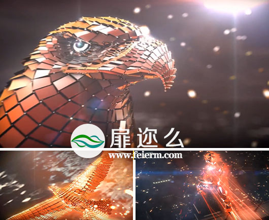 AE模板震撼大气一路领跑酒吧企业年会开场片头动画