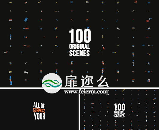 AE模板100款4K分辨率文本标题排版动画效果