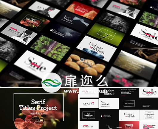 AE模板16文字标题排版动画效果Titles