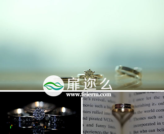 视频素材唯美婚戒展示摆拍素材