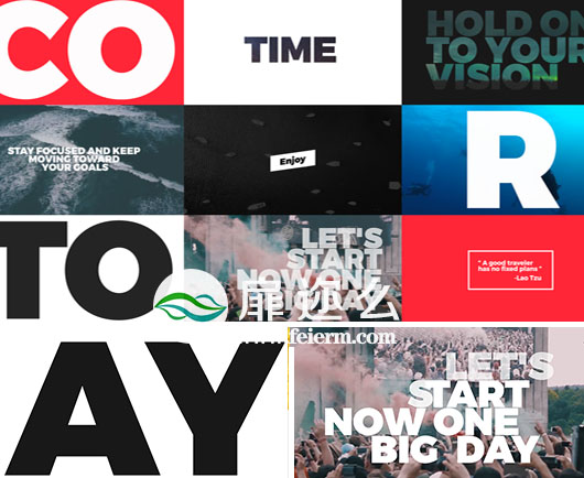 AE模板快节奏文字标题排版开场片头动画