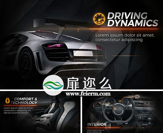 AE模板黑色汽车销售新功能宣传介绍视频动画