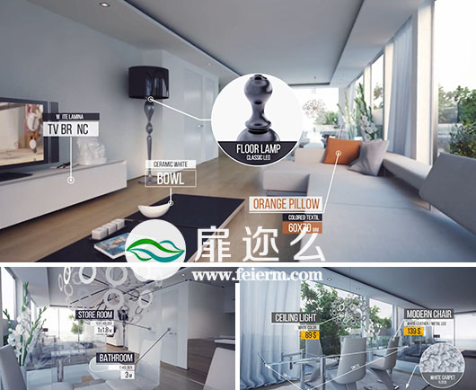 AE模板33款信息展示线条长度测量高科技呼叫指示线动画