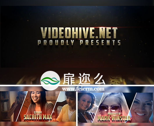 AE模板大气震撼的电影预告片宣传片标题文本动画