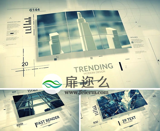 AE模板高科技风格企业商务标题文字图文介绍动画