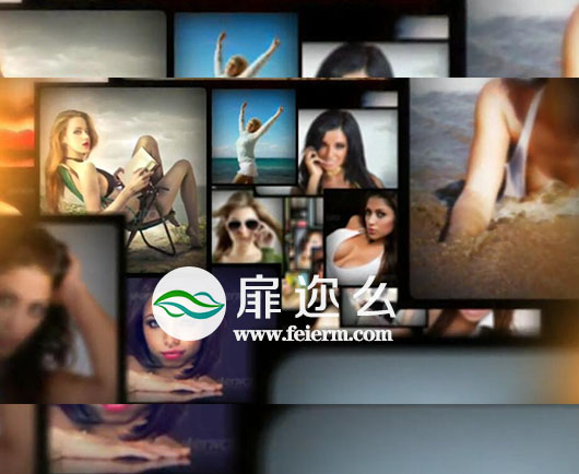 AE模板 生日婚礼周年庆典三维空间照片相册飞入动画