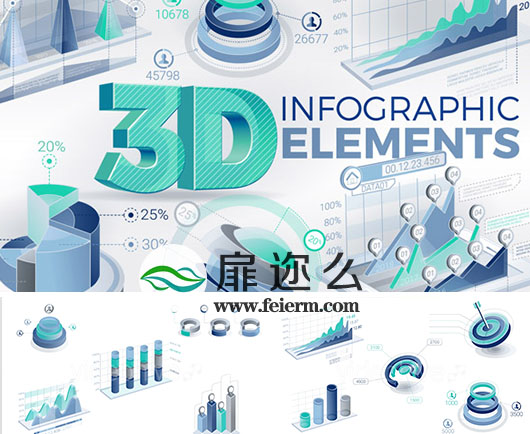 AE模板企业公司财务营销管理创业3D信息图表数据分析动画