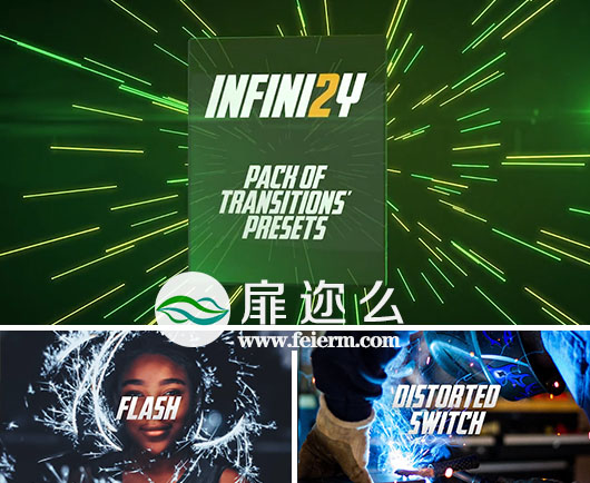 Premiere转场预设：常用12种风格转场效果 Infini2y Pack of Transitions