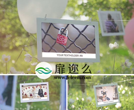 AE模板4K分辨率实拍美丽风景周年纪念日婚礼相册视频动画