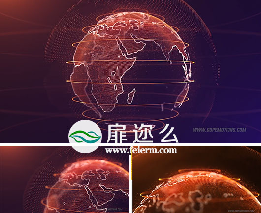 AE教程 科技感粒子三维地球动画 3D Earth Particles