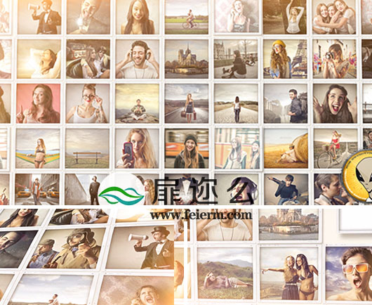 AE模版马赛克照片墙旅游生活回忆旅行假期相册动画