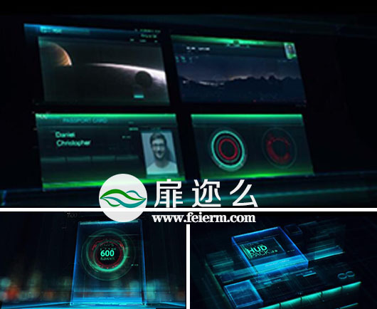 AE模板600组HUD高科技科幻技术用户界面数据全息信息图表