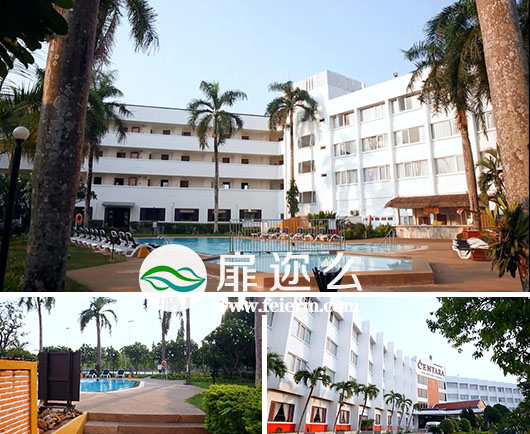 实拍素材：泰国酒店游泳池外景场景视频