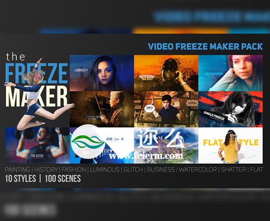 AE模板10种人物介绍定格冻结画面时尚漫画现代绘画艺术